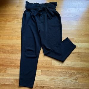 BLACK Paper Bag Waist Pants!